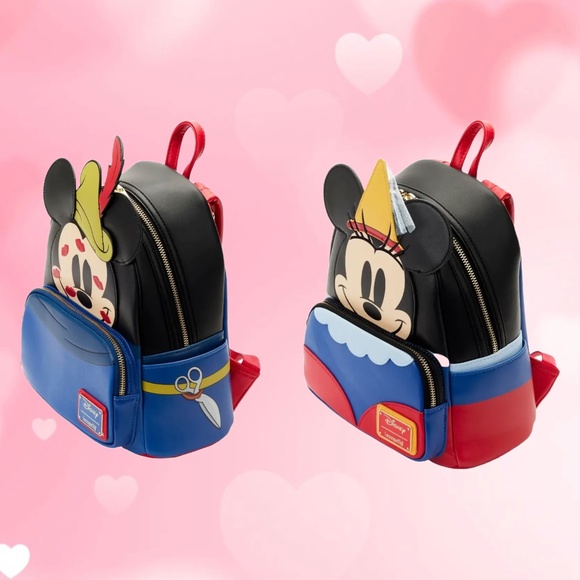 Loungefly Disney Brave Little Tailor Mickey and Minnie Mouse Mini Backpack main image 4